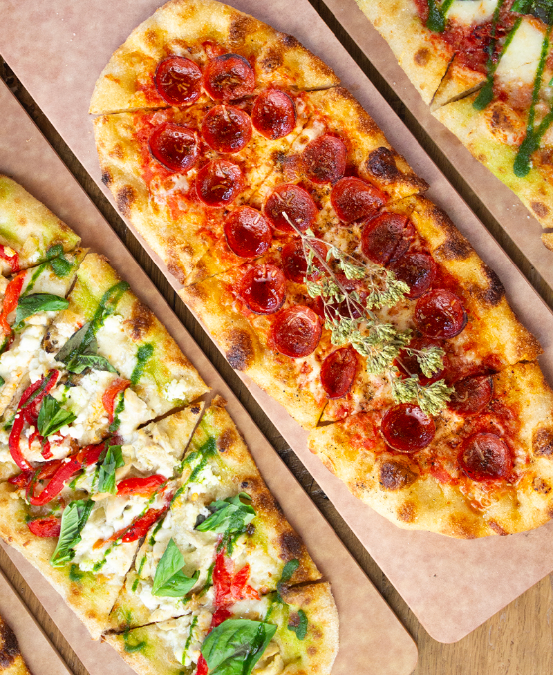 Happy hour half priced pizzas